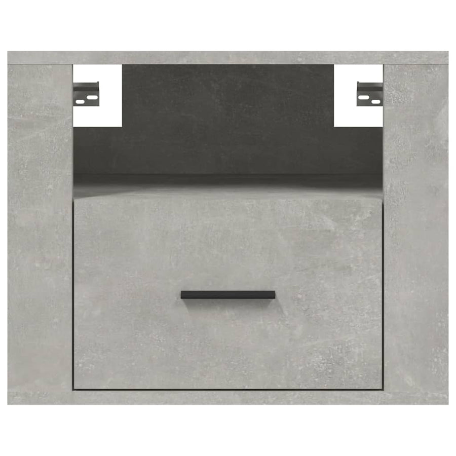 Nachtkastjes 2 St Wandgemonteerd 50X36X40 Cm Betongrijs