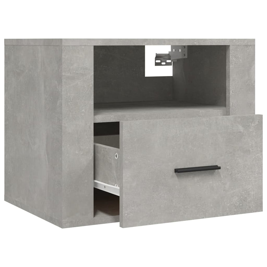 Nachtkastjes 2 St Wandgemonteerd 50X36X40 Cm Betongrijs