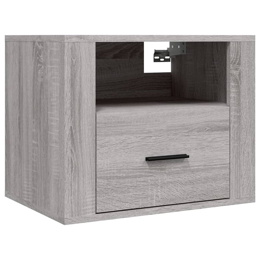 Nachtkastjes 2 St Wandgemonteerd 50X36X40 Cm Grijs Sonoma Eiken