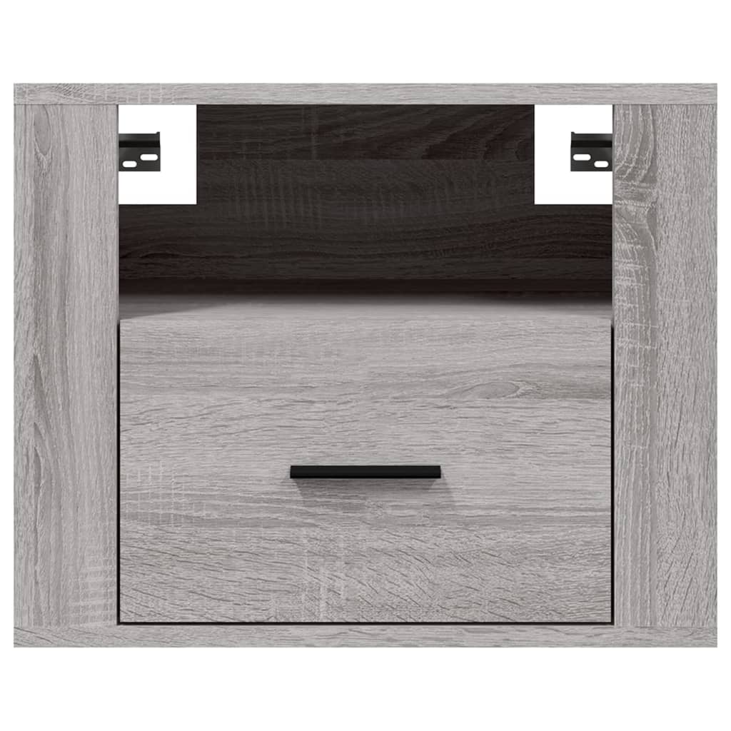 Nachtkastjes 2 St Wandgemonteerd 50X36X40 Cm Grijs Sonoma Eiken