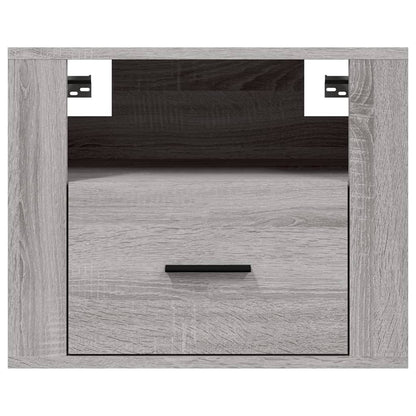 Nachtkastjes 2 St Wandgemonteerd 50X36X40 Cm Grijs Sonoma Eiken