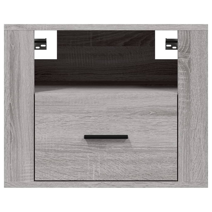 Nachtkastjes 2 St Wandgemonteerd 50X36X40 Cm Grijs Sonoma Eiken