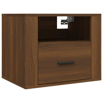 Nachtkastjes 2 St Wandgemonteerd 50X36X40 Cm Bruin Eikenkleur