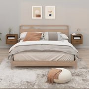 Nachtkastjes wandgemonteerd 50x36x40 cm bruin eiken
