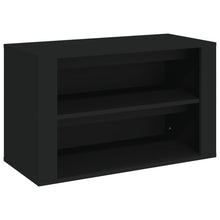 Schoenenrek 75X35X45 Cm Bewerkt Hout Zwart
