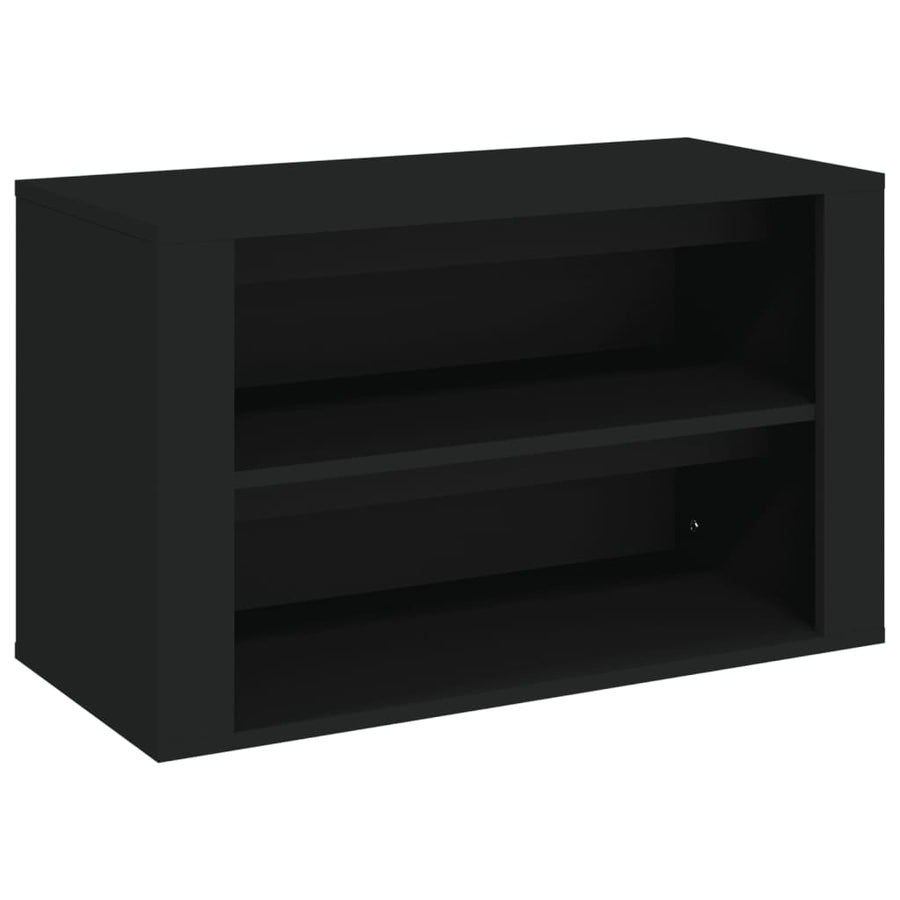 Schoenenrek 75X35X45 Cm Bewerkt Hout Zwart