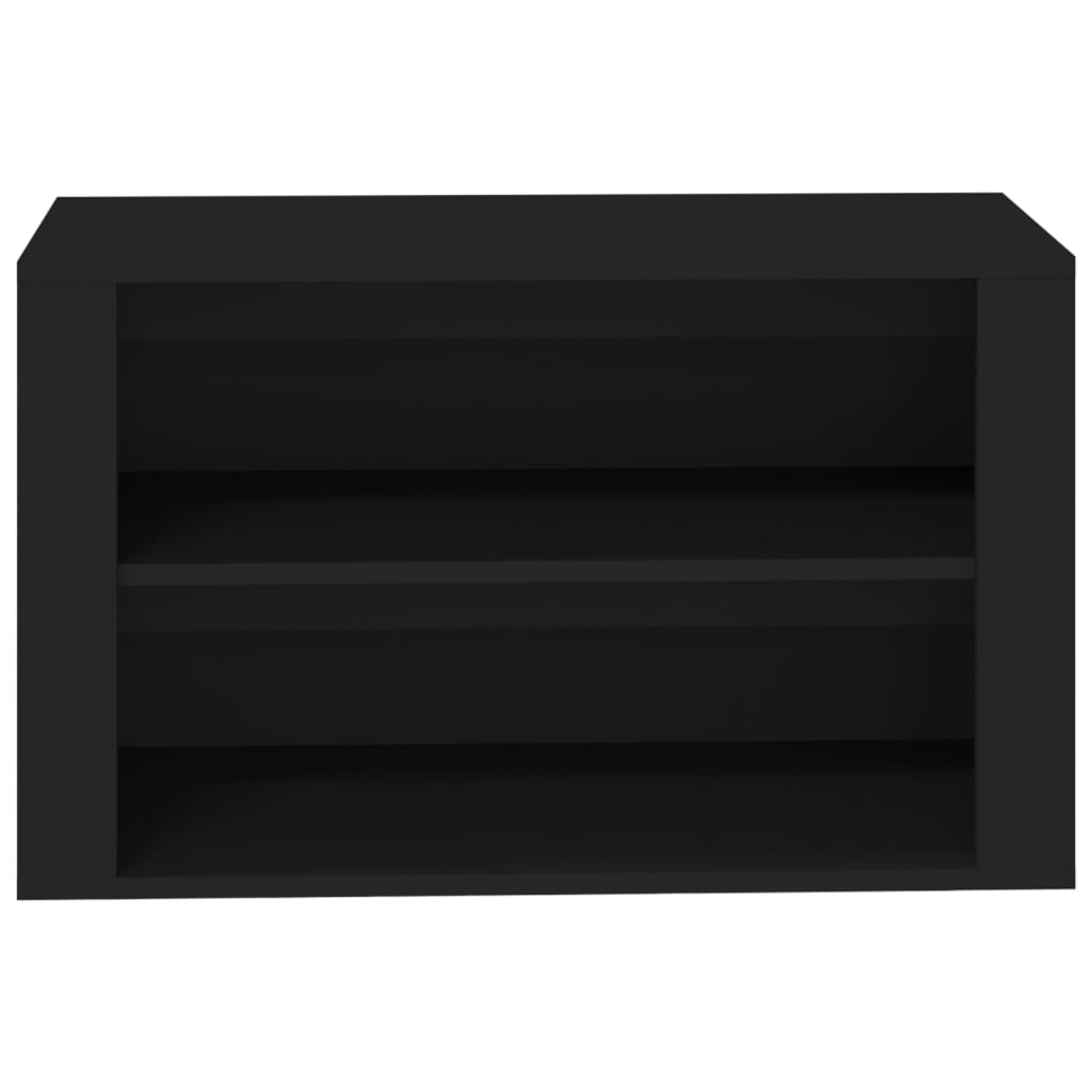Schoenenrek 75X35X45 Cm Bewerkt Hout Zwart