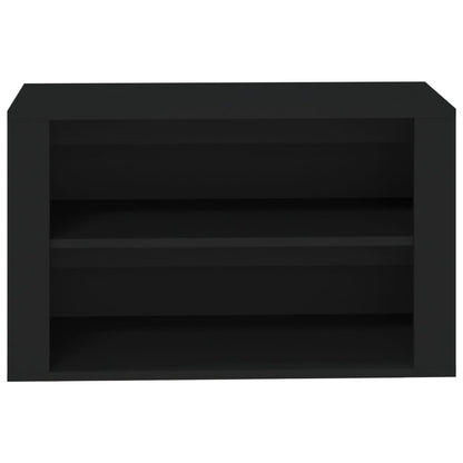Schoenenrek 75X35X45 Cm Bewerkt Hout Zwart
