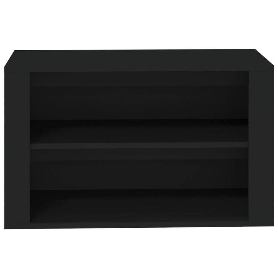 Schoenenrek 75X35X45 Cm Bewerkt Hout Zwart