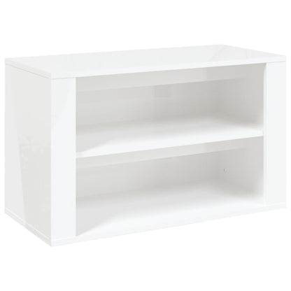 Schoenenrek 75x35x45 cm bewerkt hout hoogglans wit