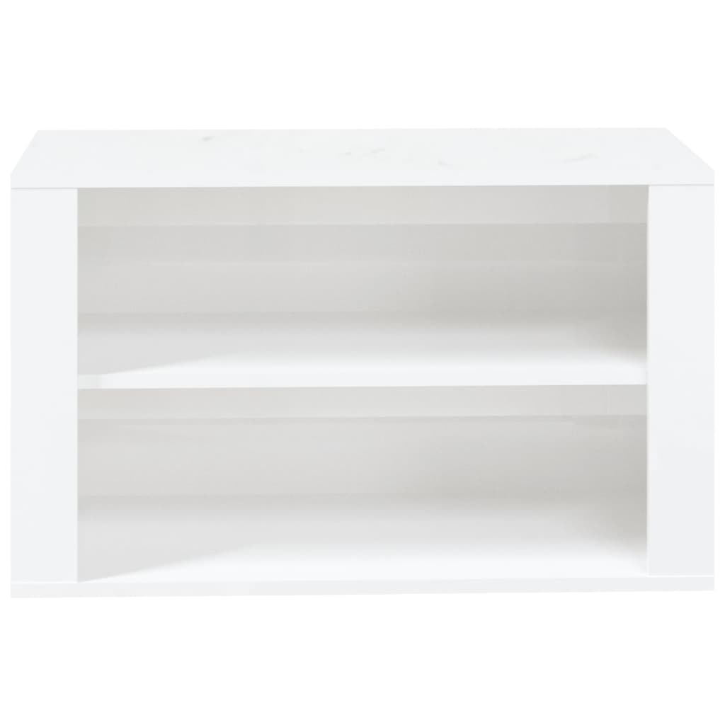 Schoenenrek 75x35x45 cm bewerkt hout hoogglans wit