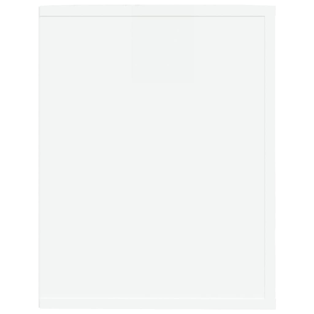 Schoenenrek 75x35x45 cm bewerkt hout hoogglans wit