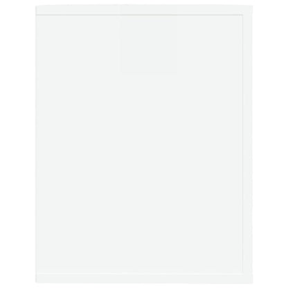 Schoenenrek 75x35x45 cm bewerkt hout hoogglans wit