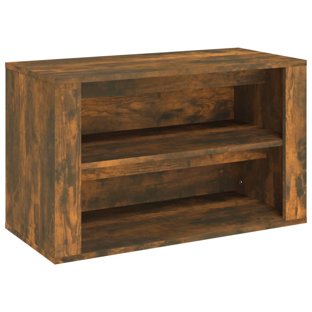 Schoenenrek 75X35X45 Cm Bewerkt Hout Kleurig Gerookt eiken