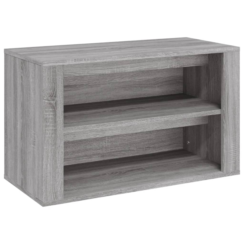 Schoenenrek 75X35X45 Cm Bewerkt Hout Eikenkleur Grijs sonoma