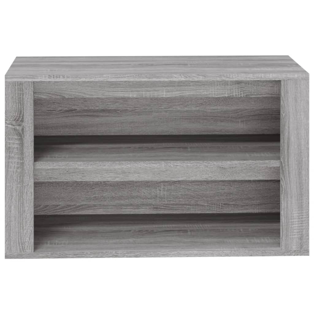 Schoenenrek 75X35X45 Cm Bewerkt Hout Eikenkleur Grijs sonoma