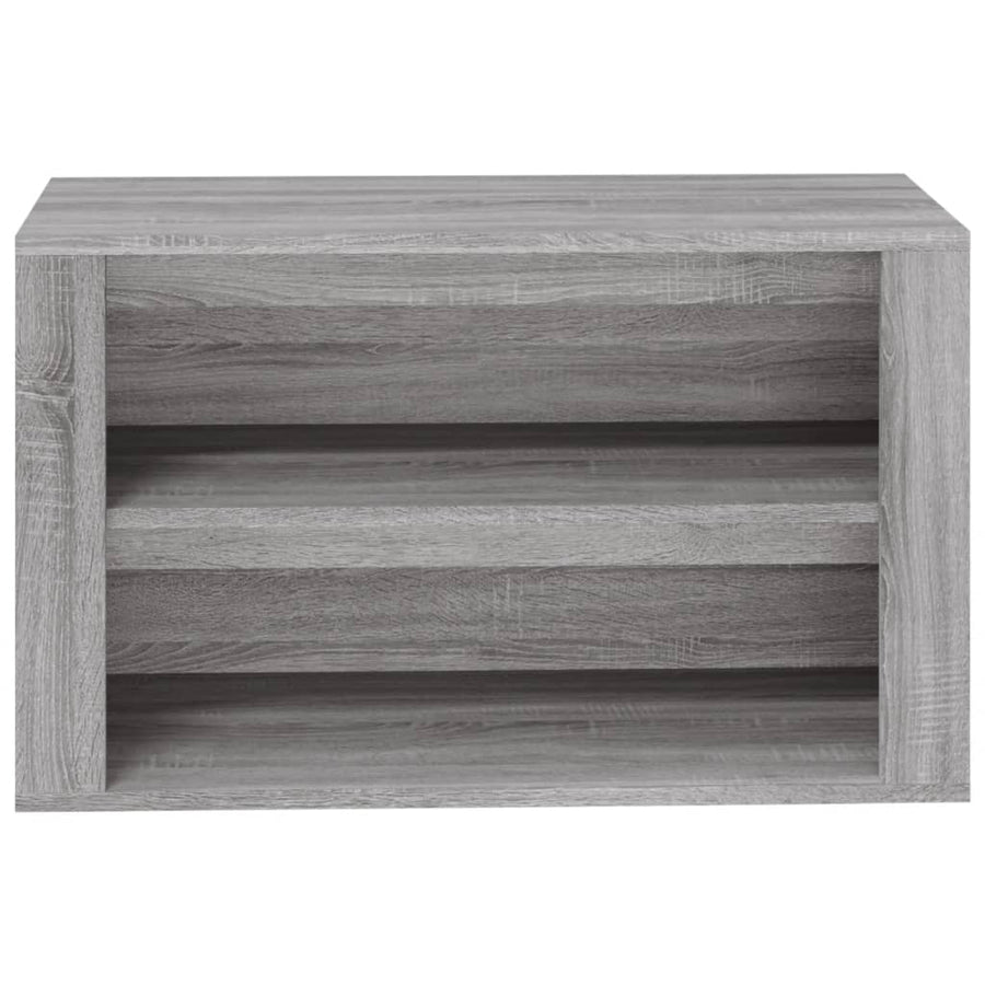 Schoenenrek 75X35X45 Cm Bewerkt Hout Eikenkleur Grijs sonoma