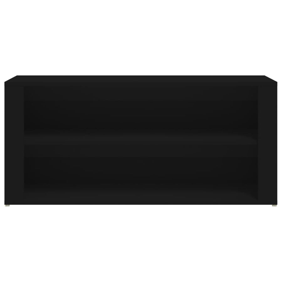 Schoenenrek 100X35X45 Cm Bewerkt Hout Zwart