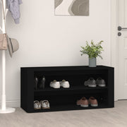 Shoe rack 100x35x45 cm treated wood black