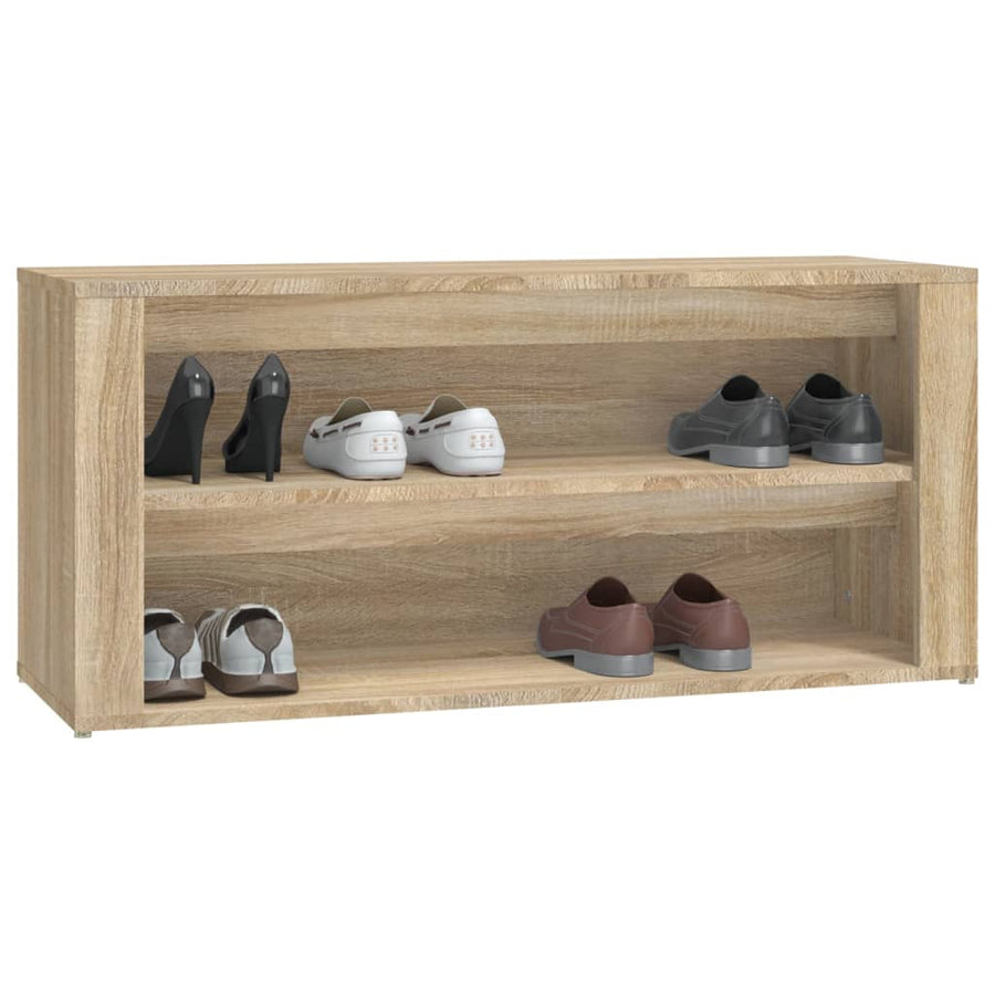 Schoenenrek 100X35X45 Cm Bewerkt Hout Sonoma Eikenkleurig