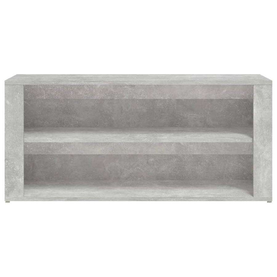 Schoenenrek 100X35X45 Cm Bewerkt Hout Betongrijs