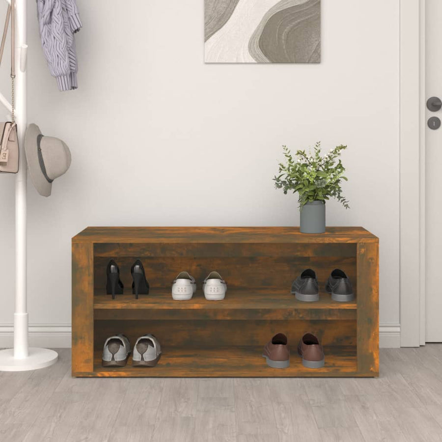 Schoenenrek 00X35X45 Cm Bewerkt Hout Kleurig Gerookt eiken