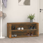 Schoenenrek 100x35x45 cm bewerkt hout gerookt eiken