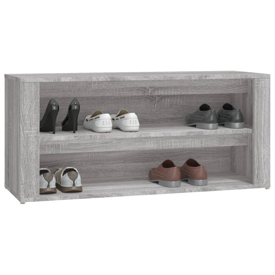 Schoenenrek 00X35X45 Cm Bewerkt Hout Eikenkleur Grijs sonoma
