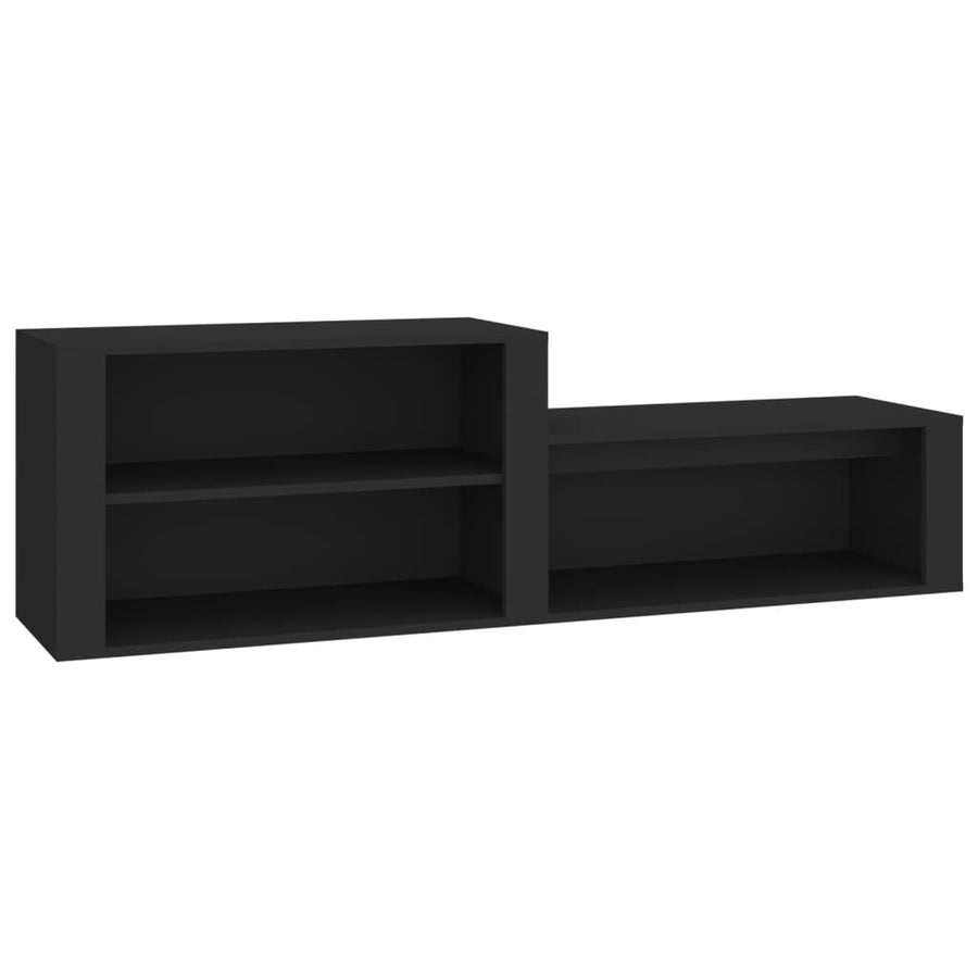 Schoenenkast 150X35X45 Cm Bewerkt Hout Zwart
