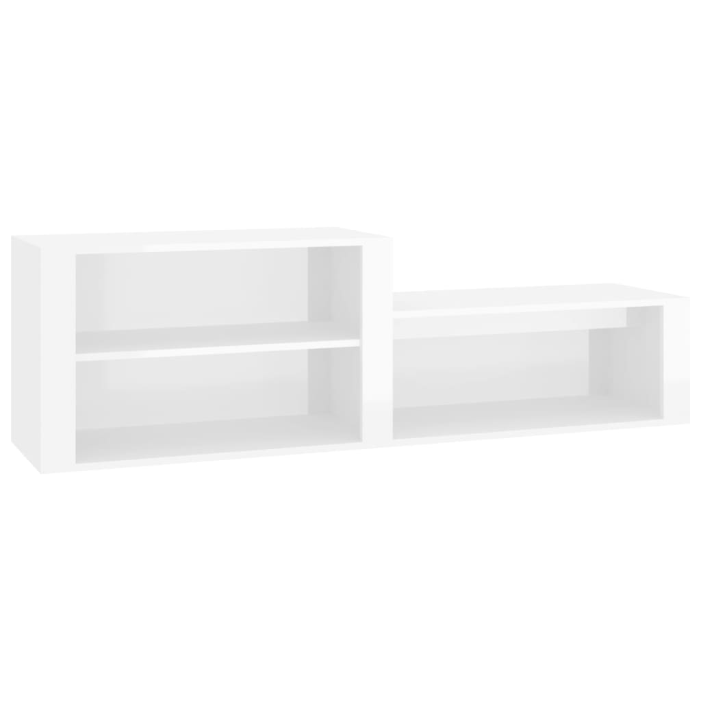 Schoenenkast 50X35X45 Cm Bewerkt Hout Hoogglans wit
