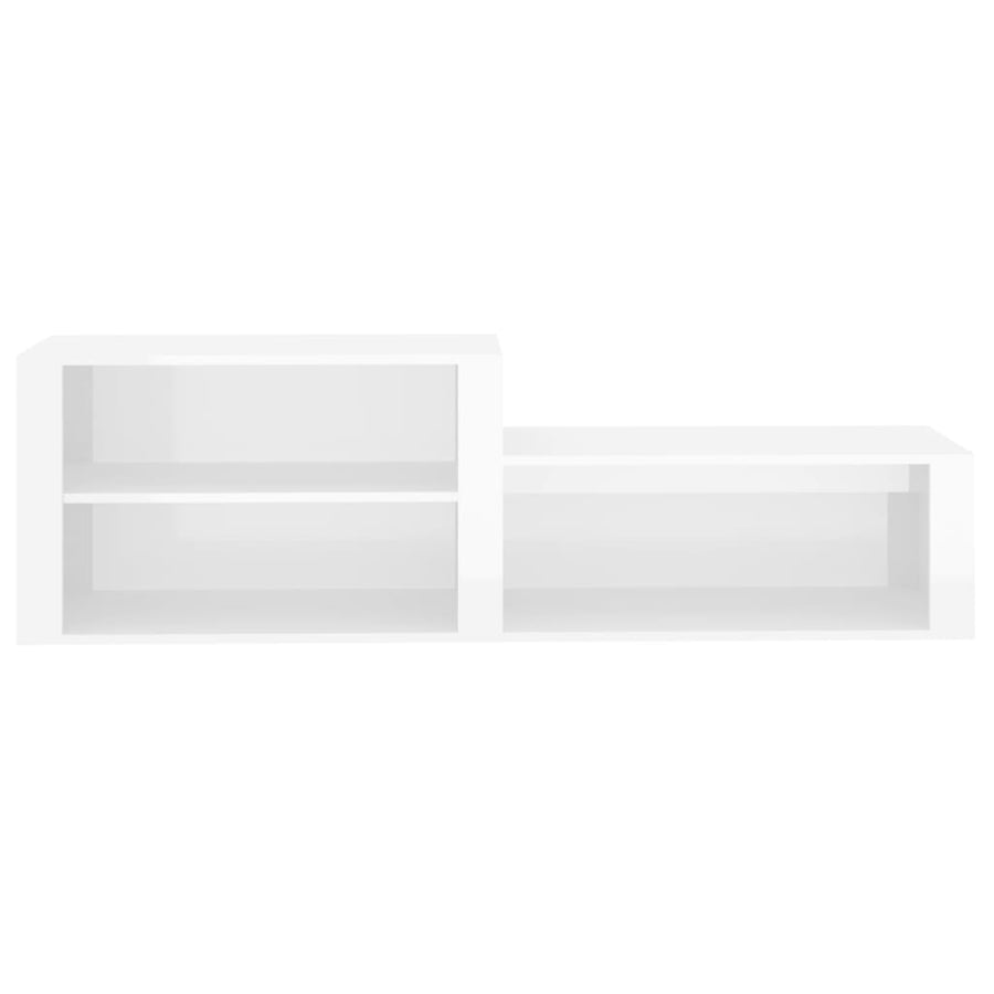 Schoenenkast 50X35X45 Cm Bewerkt Hout Hoogglans wit
