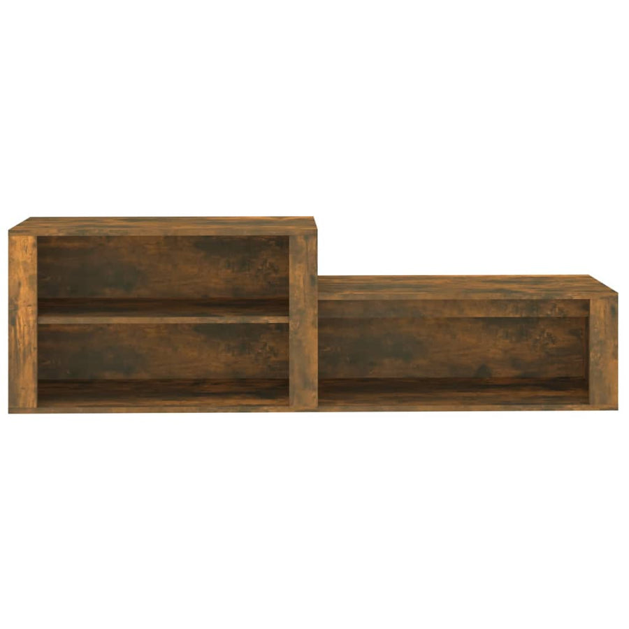 Schoenenkast 150X35X45 Cm Bewerkt Hout Gerookt Eikenkleurig