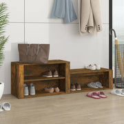 Schoenenkast 150x35x45 cm bewerkt hout gerookt eiken