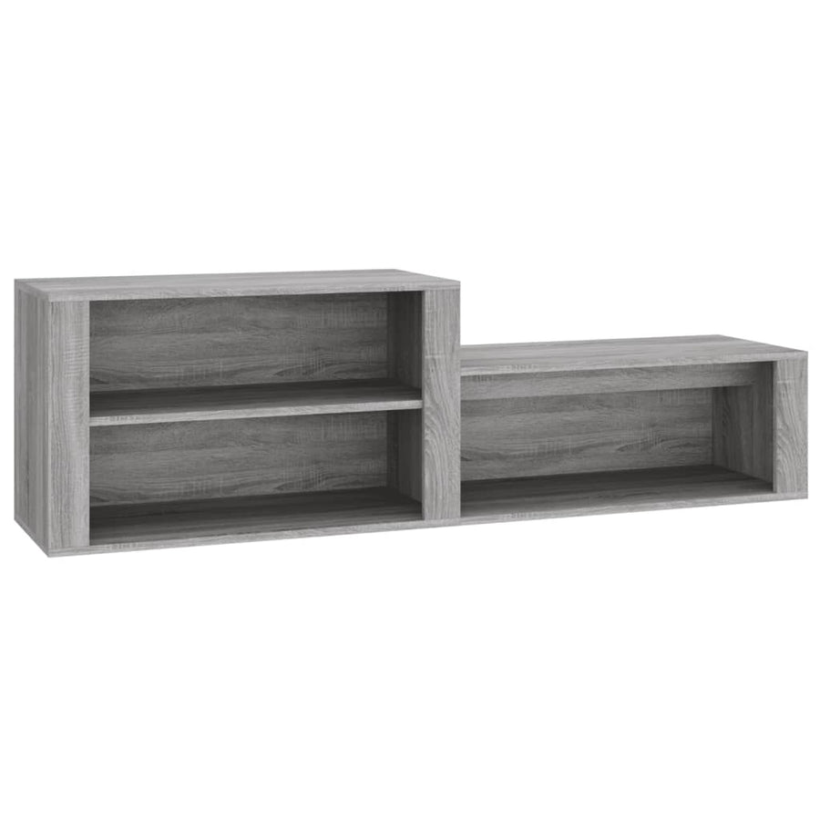 Schoenenkast 150X35X45 Cm Bewerkt Hout Grijs Sonoma