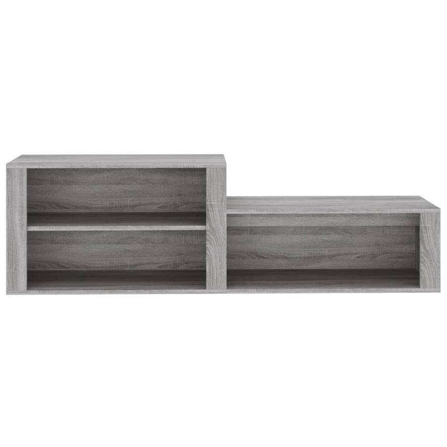 Schoenenkast 150X35X45 Cm Bewerkt Hout Grijs Sonoma