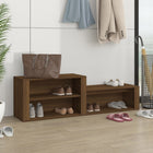 Schoenenkast 150x35x45 cm bewerkt hout bruin