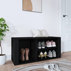 Shoe cabinet 100x35x45 cm treated wood black