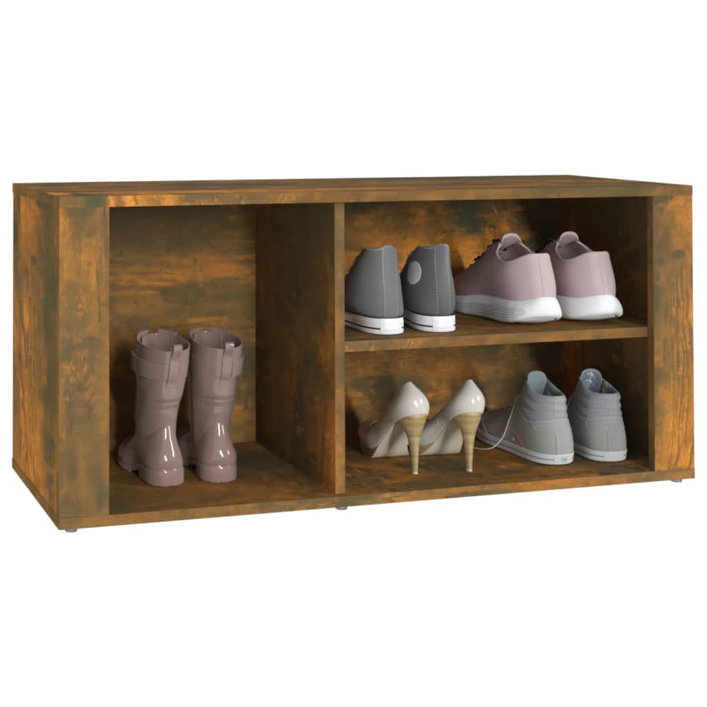 Schoenenkast 00X35X45 Cm Bewerkt Hout Kleurig Gerookt eiken