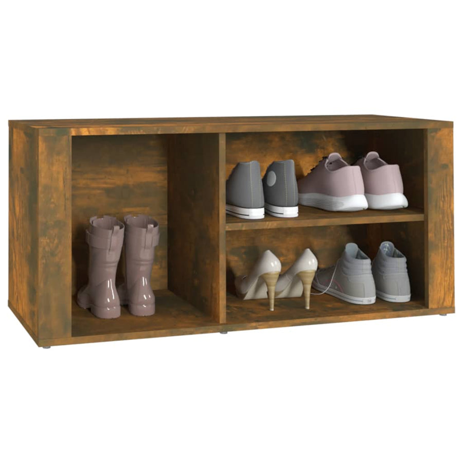 Schoenenkast 00X35X45 Cm Bewerkt Hout Kleurig Gerookt eiken
