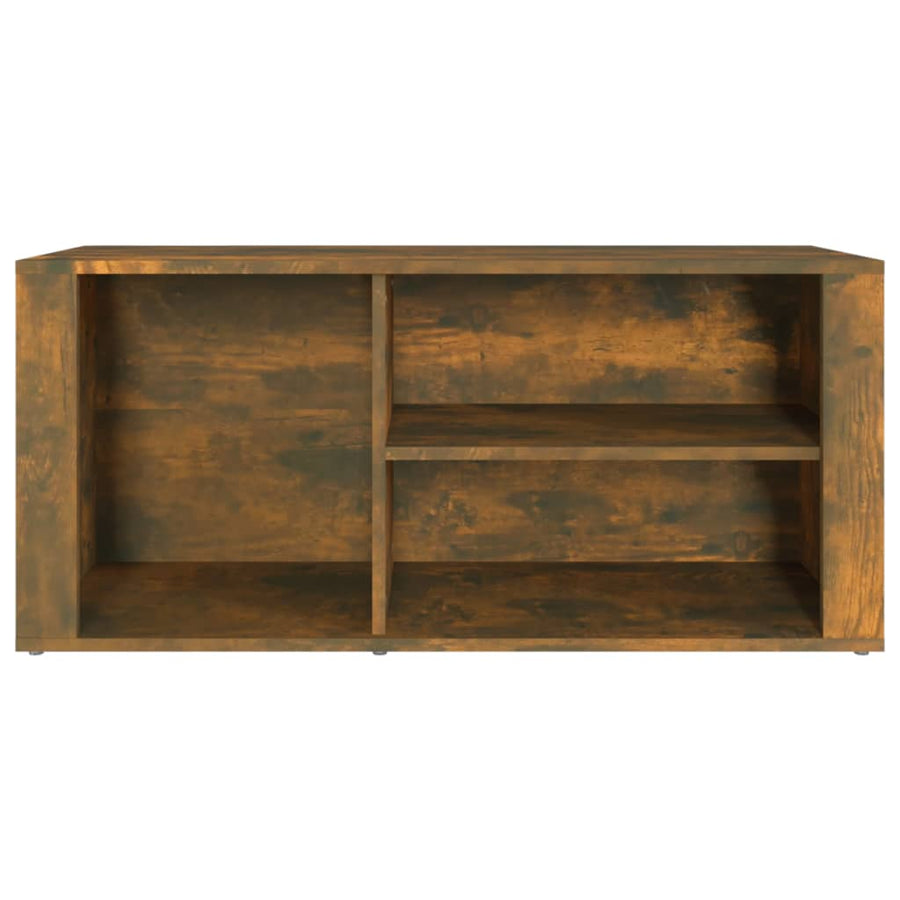 Schoenenkast 00X35X45 Cm Bewerkt Hout Kleurig Gerookt eiken