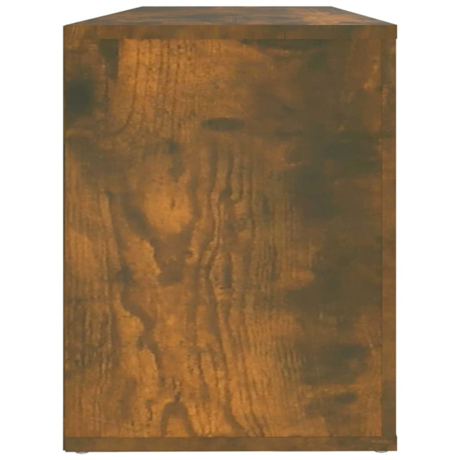 Schoenenkast 00X35X45 Cm Bewerkt Hout Kleurig Gerookt eiken