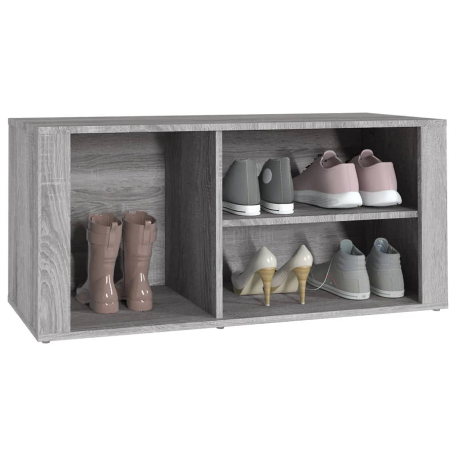 Schoenenkast 100X35X45 Cm Bewerkt Hout Grijs Sonoma
