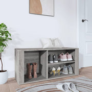 Schoenenkast 100x35x45 cm grijs sonoma bewerkt hout