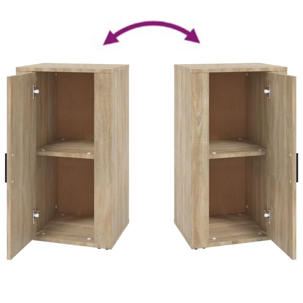 Dressoir 40x33x70 cm bewerkt hout sonoma eikenkleurig
