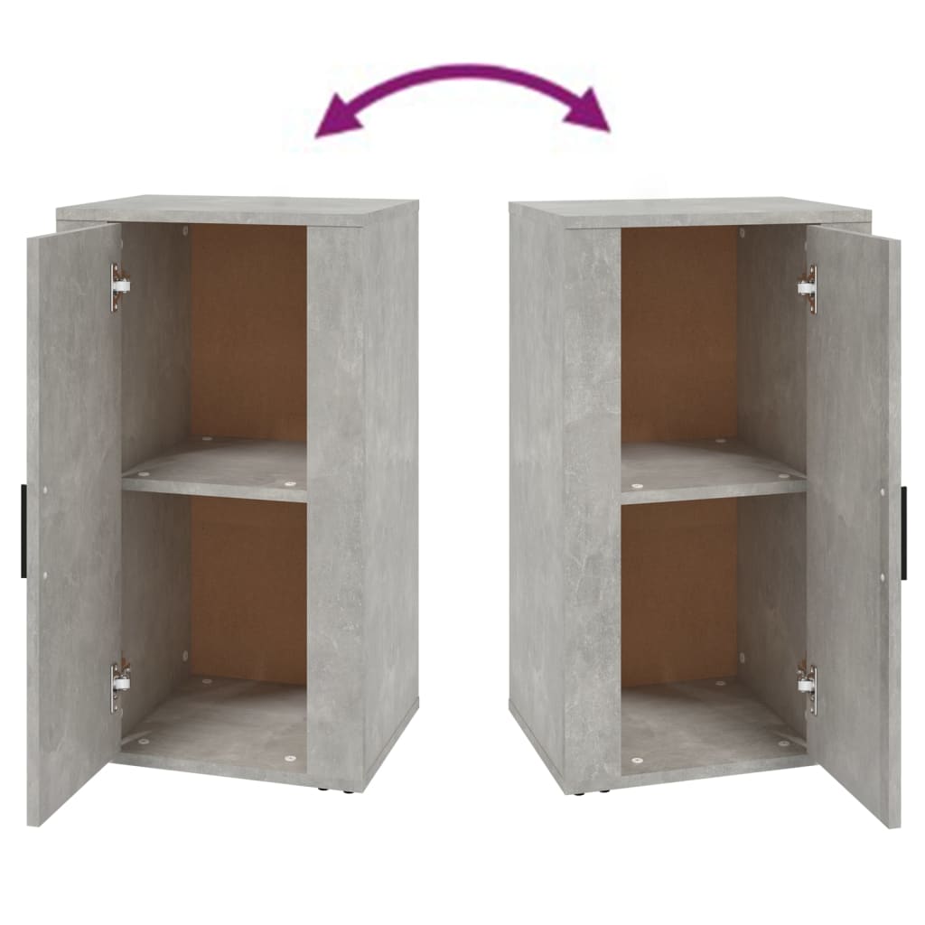 Dressoir 40X33X70 Cm Bewerkt Hout Betongrijs