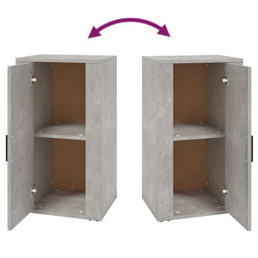 Dressoir 40X33X70 Cm Bewerkt Hout Betongrijs