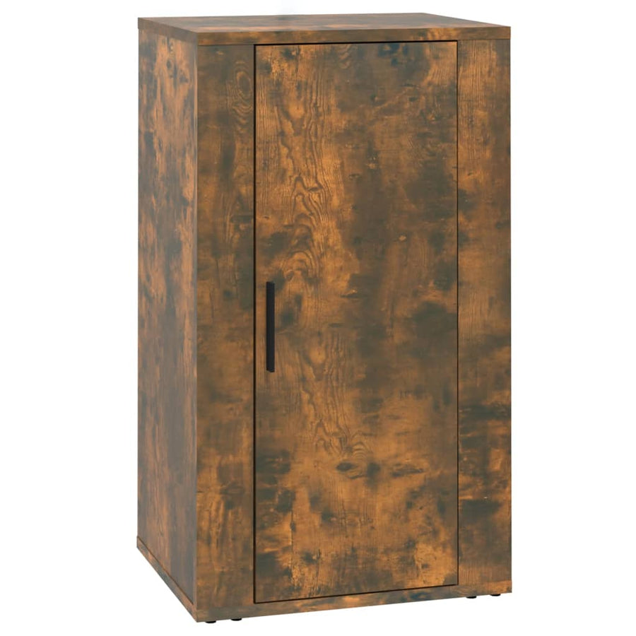 Dressoir 40X33X70 Cm Bewerkt Hout Gerookt Eikenkleurig