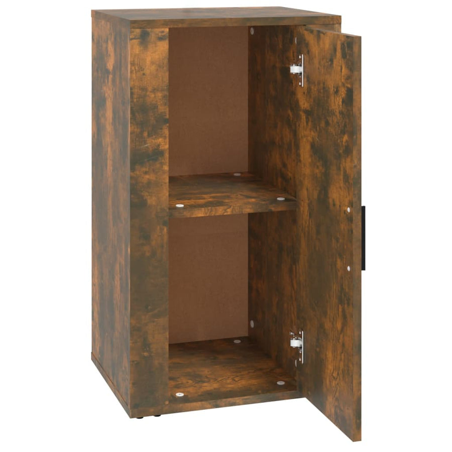 Dressoir 40X33X70 Cm Bewerkt Hout Gerookt Eikenkleurig