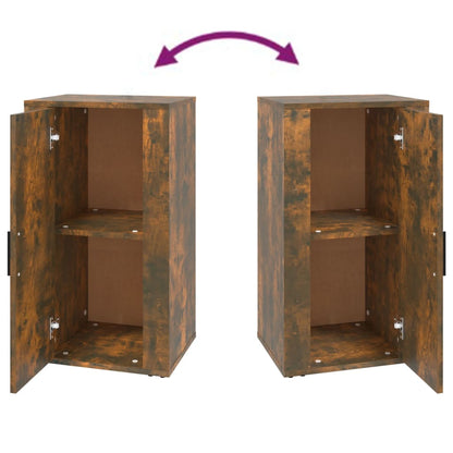 Dressoir 40X33X70 Cm Bewerkt Hout Gerookt Eikenkleurig