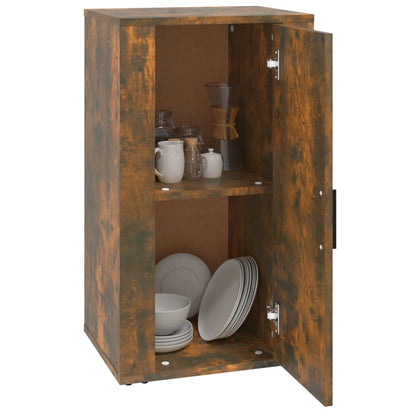 Dressoir 40X33X70 Cm Bewerkt Hout Gerookt Eikenkleurig